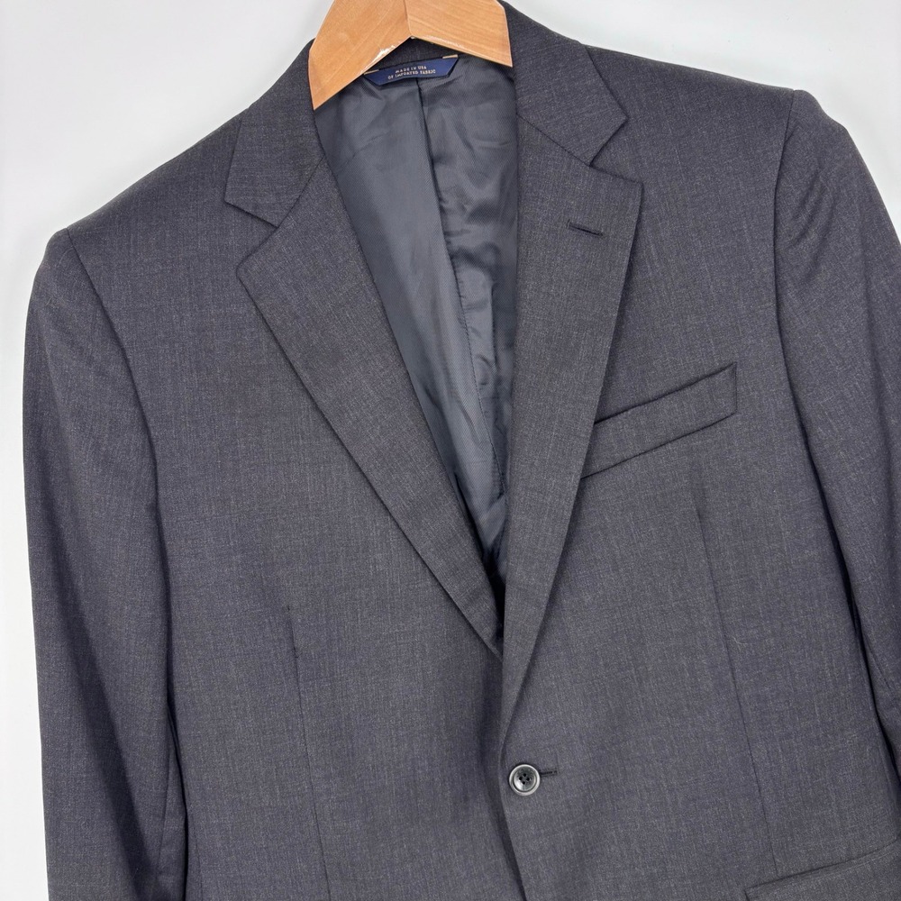 Brooks Brothers 1818 Fitzgerald Sport Coat Mens 41R Gray Wool Blazer Estrato